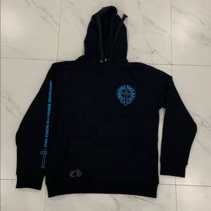 Chrome Hearts Blue and Black Deadly Doll Pullover Hoodie Men’s Size Large